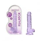Realrock Realistic Dildo With Balls 7" Purple Sex Toy Product