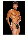 Male power g-string w/straps and rings large/x large - black Sex Toy Product
