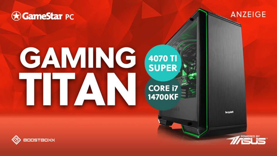 Teaserbild für Jetzt mit GeForce RTX 4070 Ti Super: Der GameStar PC TITAN S besser denn je