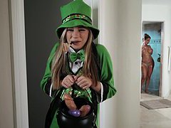 Cute leprecon gets caught stealing sex toys