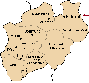 map of North Rhine-Westphalia