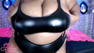 Clips 4 Sale - Black Leather Body Tease and Sloppy BJ CS