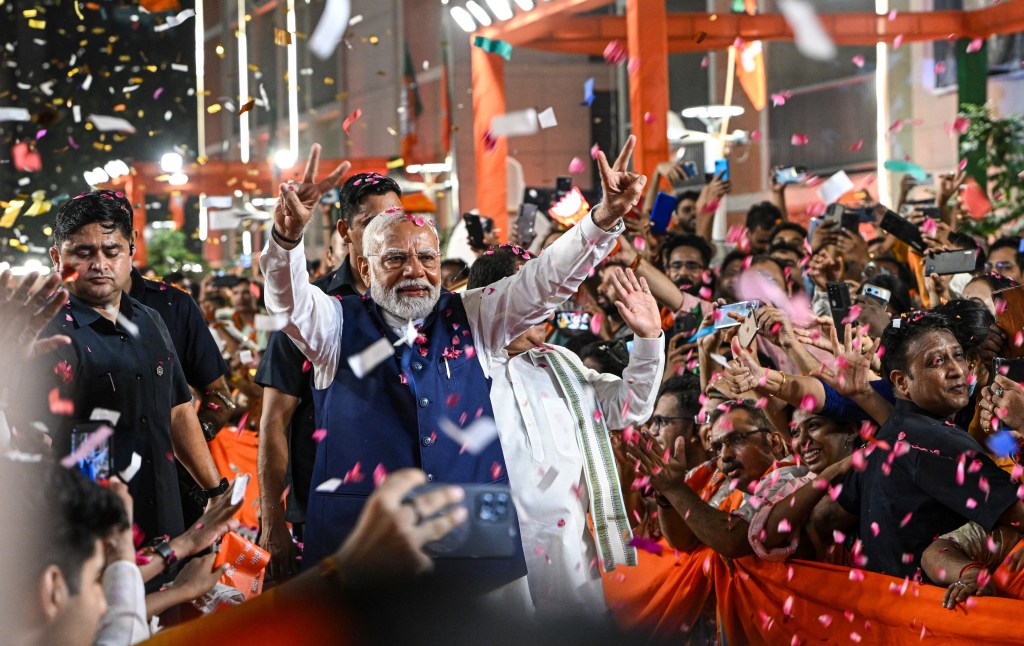 Modi-led coalition’s election win signals policy continuity in India – but also spending cuts
