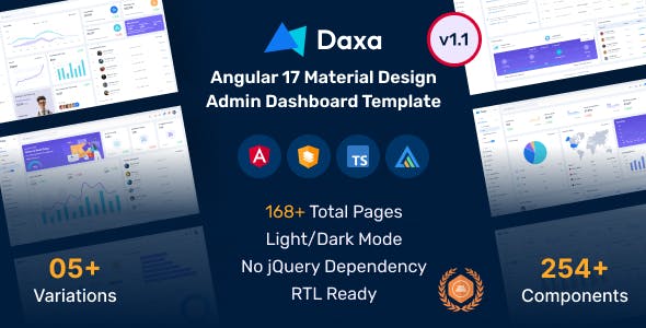 Daxa - Angular 17+ Material Design Admin Dashboard Template