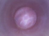 Dildocam - dünne Brünette, die ihre trockene Vagina tief am Gebärmutterhals zeigt snapshot 11