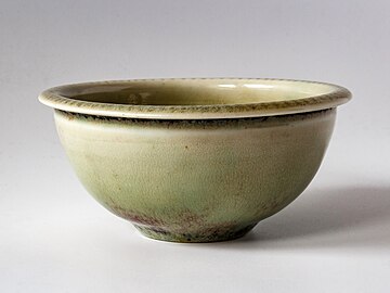 Light green ceramic bowl