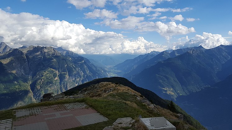 Riviera (Ticino valley), near Biasca, Panorama taken from mountain Matro.