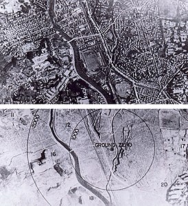 1945 Nagasaki before and after the atomic bombing