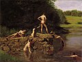 4. Painting: Swimming or The swimming hole (1885).
