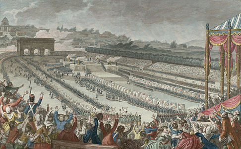 14 juillet 1790 Fête de la Fédération au Champ de Mars