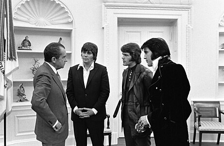 1970 Presley, West and Schilling meeting Nixon