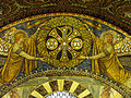 Mosaic detail over a Carolingian window