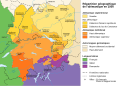 Français :   Alemannic language location map in 1950-fr.svg
