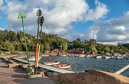 Boat club and harbor in Vrångebäck