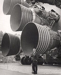 1960s or 1970s Saturn V and Wernher von Braun