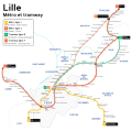 Français : Lignes de métro et de tram English: Metro and tram map