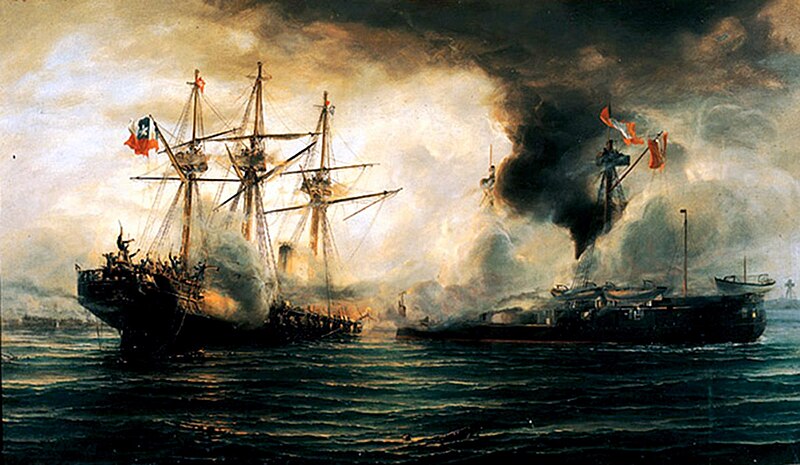 File:Sinking of the Esmeralda during the battle of Iquique.jpg