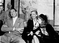 Merkel, right, during a World War II tour of the South Pacific, in Brisbane, Australia, November 1943. Pictured with Gary Cooper and Phyllis Brooks