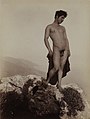 ? 1217 recto. Giovane nudo in paesaggio montuoso / Naked youth in a landscape.
