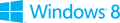 Windows 8 logo and wordmark (light blue)