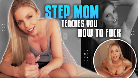 Step mom Britney Amber teaches you how to fuck with pussy - creampie!