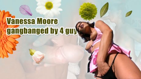 Vanessa Moore gangbanged by 4 guys