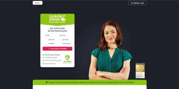 Startseite der Partnerbörse LemonSwan