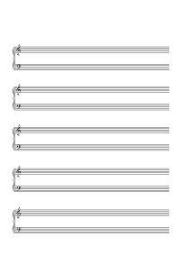 Papier à musique - 5 lignes