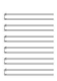 Papier à musique - 6 lignes