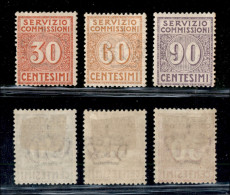 Delcampe - Regno - Servizio Commissioni - 1913 - Servizio Commissioni (1/3) - Serie Completa - Gomma Originale - Autres & Non Classés