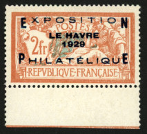 Delcampe - 2F EXPOSITION LE HAVRE 1929 (n°257A) Bord De Feuille Neuf **. Cote 1650€. Signé BRUN. Superbe. - Autres & Non Classés