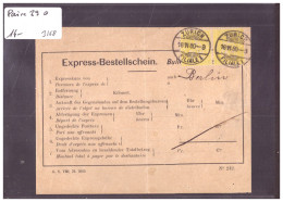 PAIRE DU No 39 SUR EXPRESS BESTELLSCHEIN - TIMBRES ET OBLITERATION TOP - Lettres & Documents