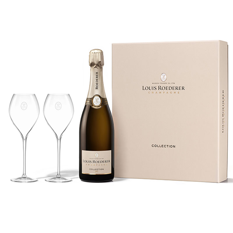 Louis Roederer Brut Collection 2 flutes  in geschenkverpakking