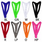 Men Erotic Suspender Underwear Solid Color Leopard V Sling Stretch Bodysuit Sexy Male Body Shaper Thong T-back Lingerie Swimwear