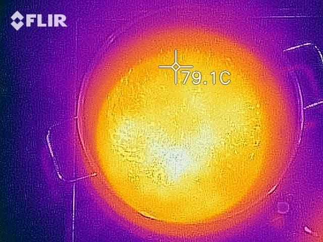 Abwärme Kochtest: Silit Alicante - 79,1-86,7°, gleichmäßige Verteilung