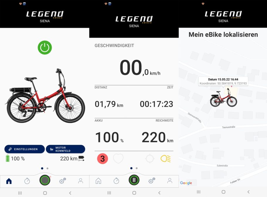 E-Bike Test: Ebike Mai2022 Legend Siena App