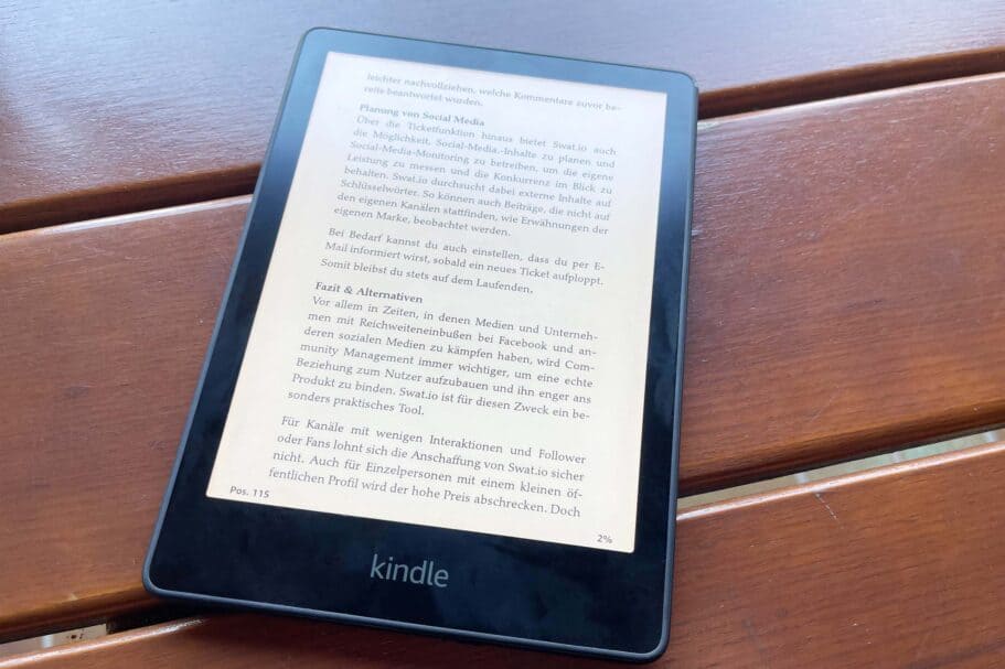 eBook-Reader Test: Kindle