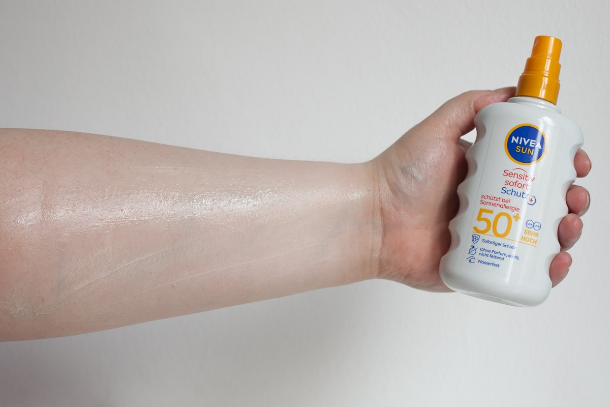 Sonnencreme Test: Nivea Sun Sensitiv Sofort Schutz Sprays Spf 50 Plus Frisch