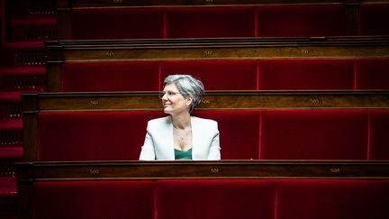 Sandrien Rousseau, députée écologiste à l'Assemblée nationale à Paris, le 5 février 2024. (XOSE BOUZAS / HANS LUCAS)