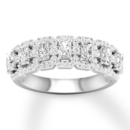 Emerald-cut Diamond Anniversary Band 1-1/3 ct tw 14K White Gold