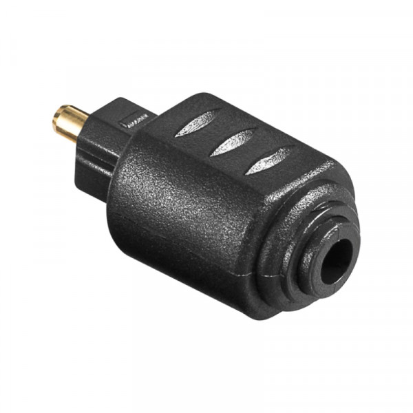 Optische Mini Toslink (v) - Toslink (m) Adapter - Verguld - Zwart