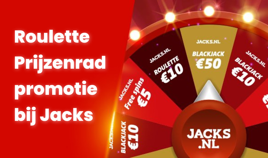 Elk weekend Roulette Prijzenrad promotie bij Jacks.nl