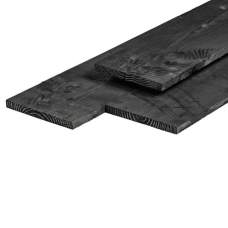 Kantplank douglas ongeschaafd zwart geïmpregneerd 2,2 x 20 cm
