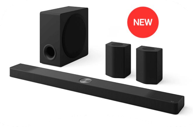 The LG Soundbar S95TR with Rear Speakers and Subwoofer