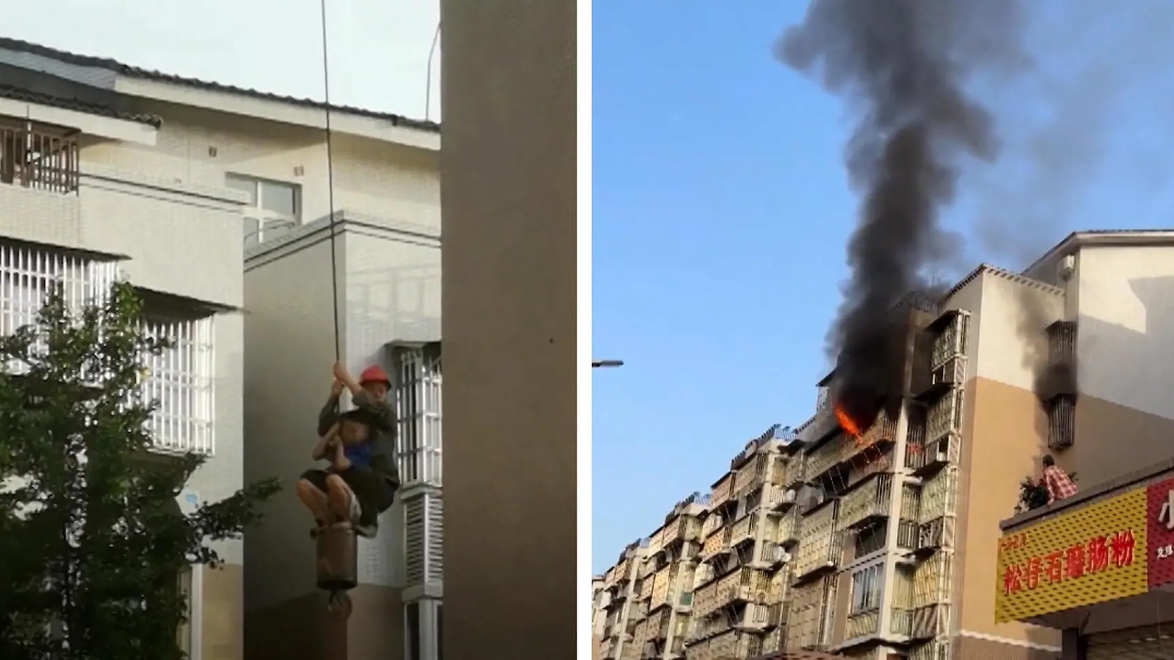 Mutiger Arbeiter rettet Kind aus Feuer