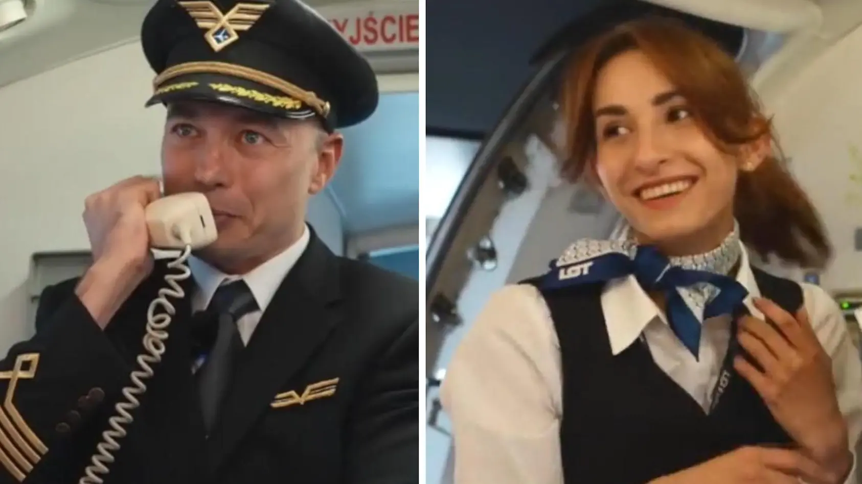 Pilot überrascht Stewardess