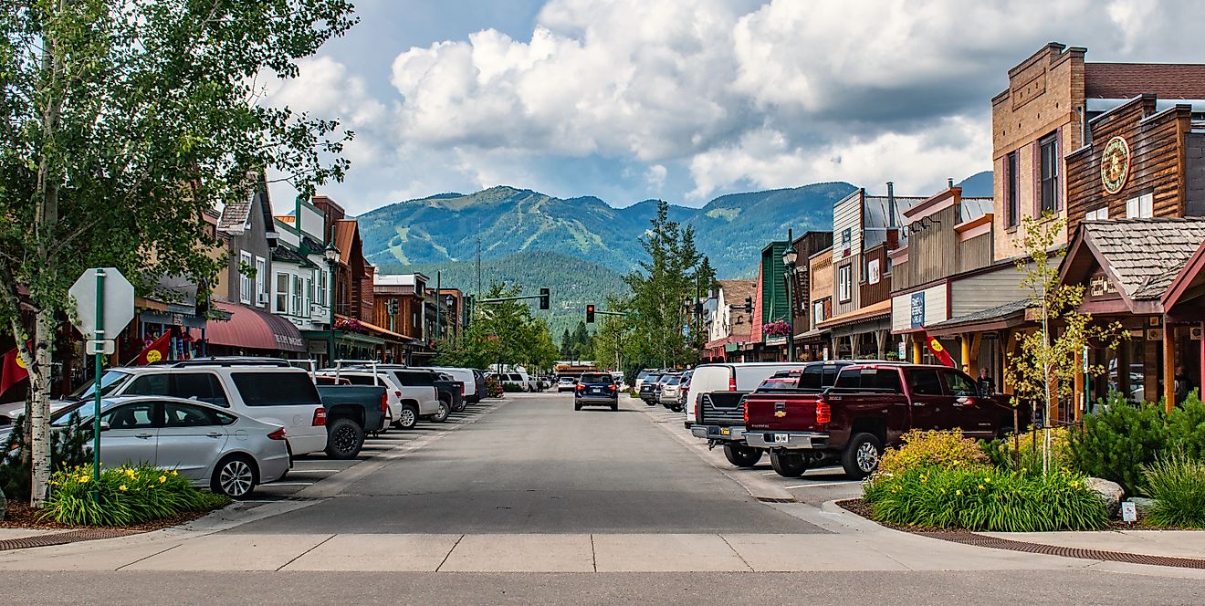 Main Street in Whitefish, Montana. Editorial credit: Beeldtype / Shutterstock.com.