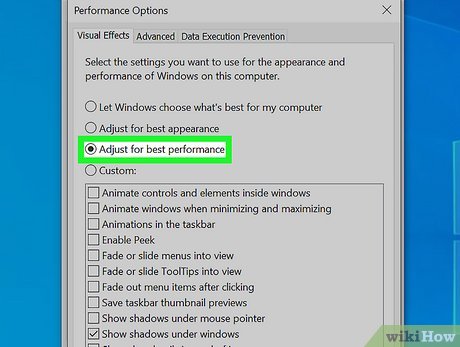 Animations, shadows, and fade-ins/outs can slow down your PC.