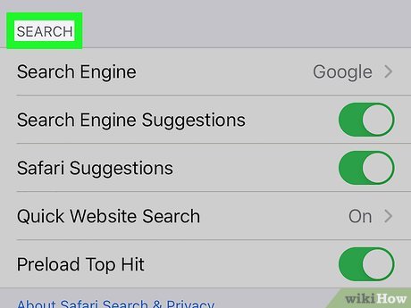 Step 4 Modify your default search preferences in the "SEARCH" section.