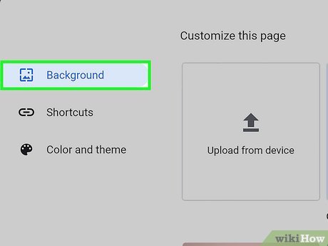 Step 4 Click Background.
